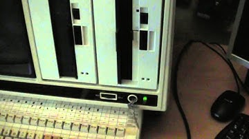 Sanyo MBC-3000 CP/M computer booting up