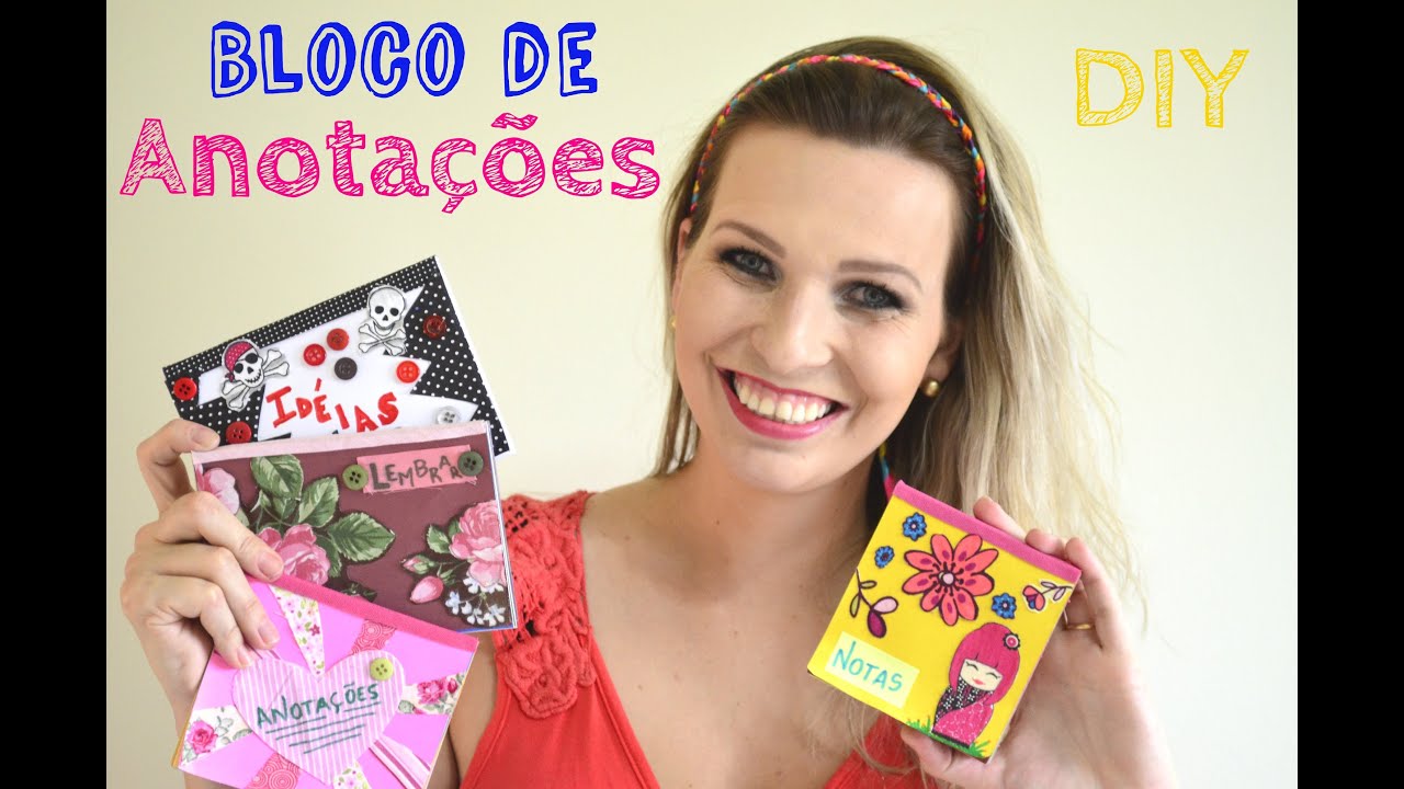 DIY Bloco de Anotações - Faça você mesmo