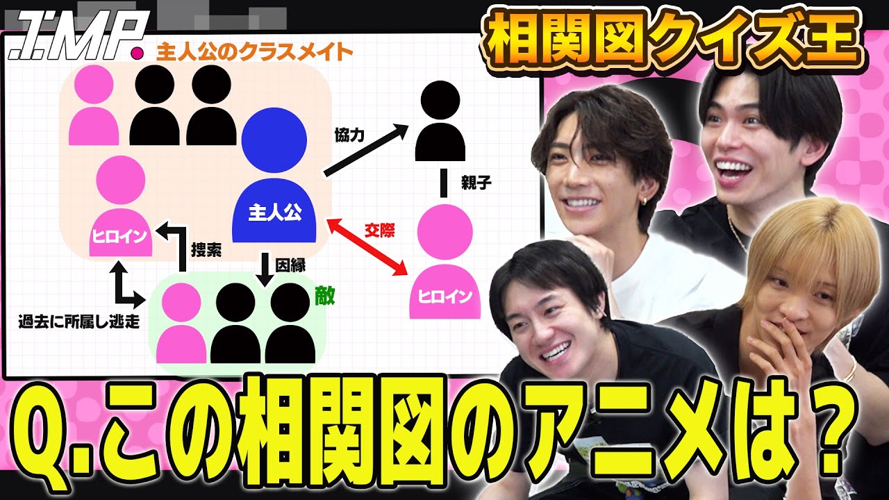 【相関図クイズ】影山の回答で爆笑⁉︎奏がミラクル⁉︎相関図だけで作品名を当てられるか!? #199