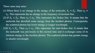 Quantum theory of Raman effect| Applications | Molecular spectroscopy Class VI B.Sc. III