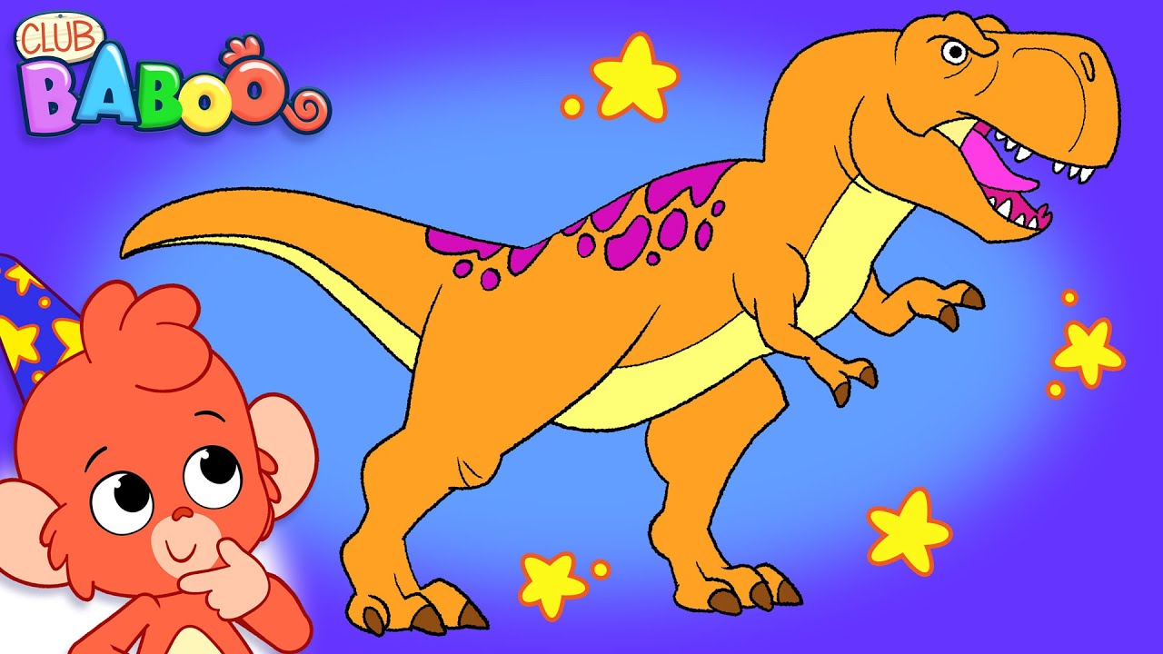 Learn Dinosaurs For Kids Dinosaur Cartoon Videos Parasaurolophus T Rex Club Baboo Dinasours Youtube