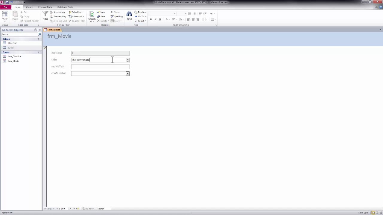 movie database template for microsoft access