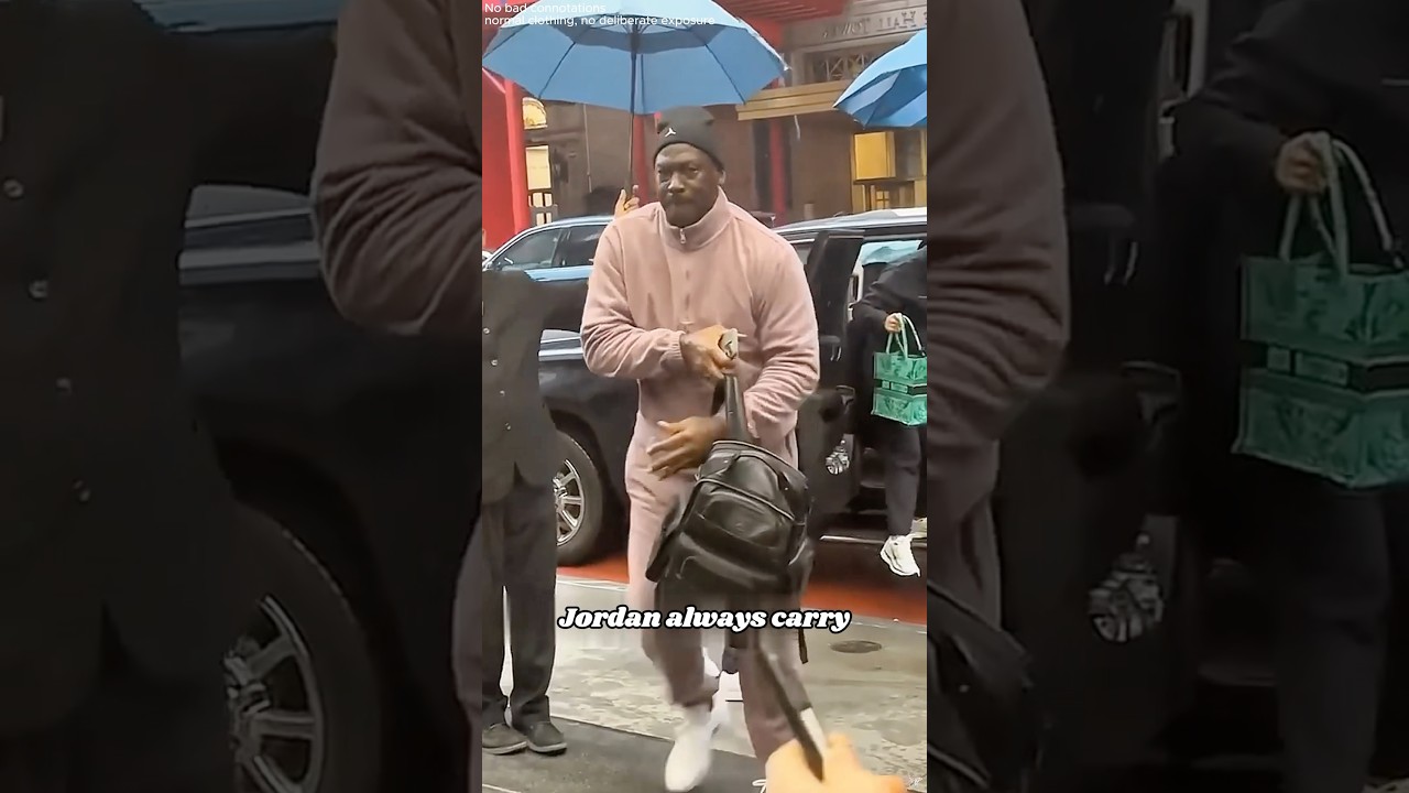Why does Michael Jordan always carry a crappy bag?