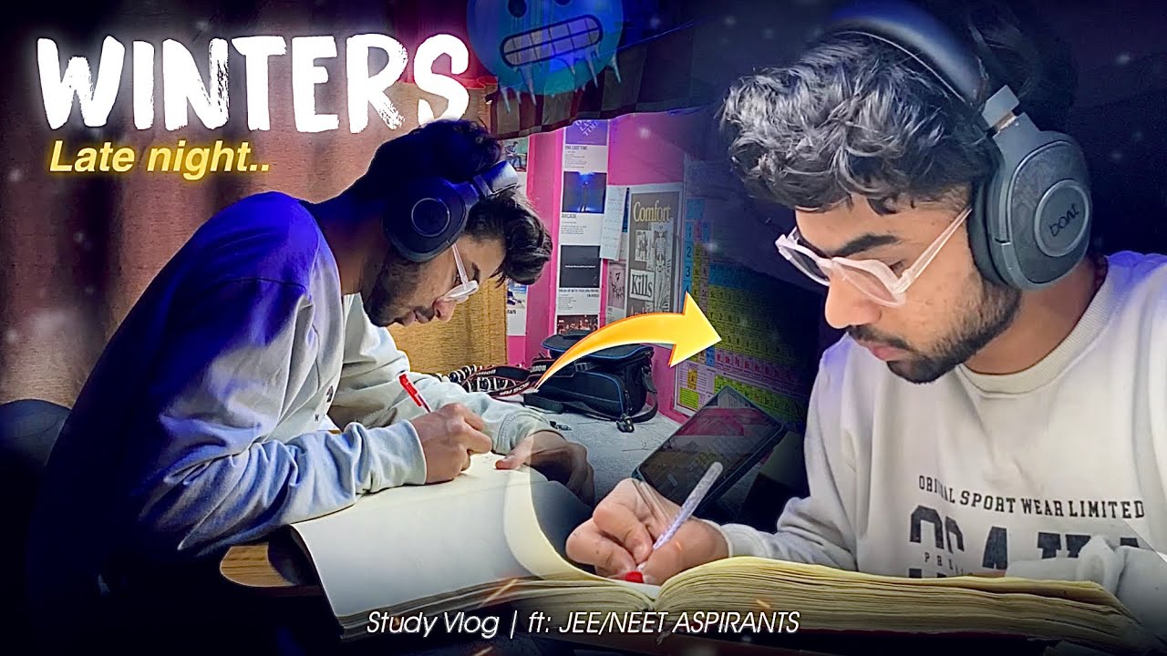 Late Night Study in Winters❄️📚| Study Vlog ft. JEE/NEET Aspirant 