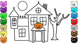 Halloween House - Coloring Pages for Toddlers