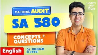 SA 580 English Revision | CA Final Audit | CA Shubham Keswani (AIR 8)