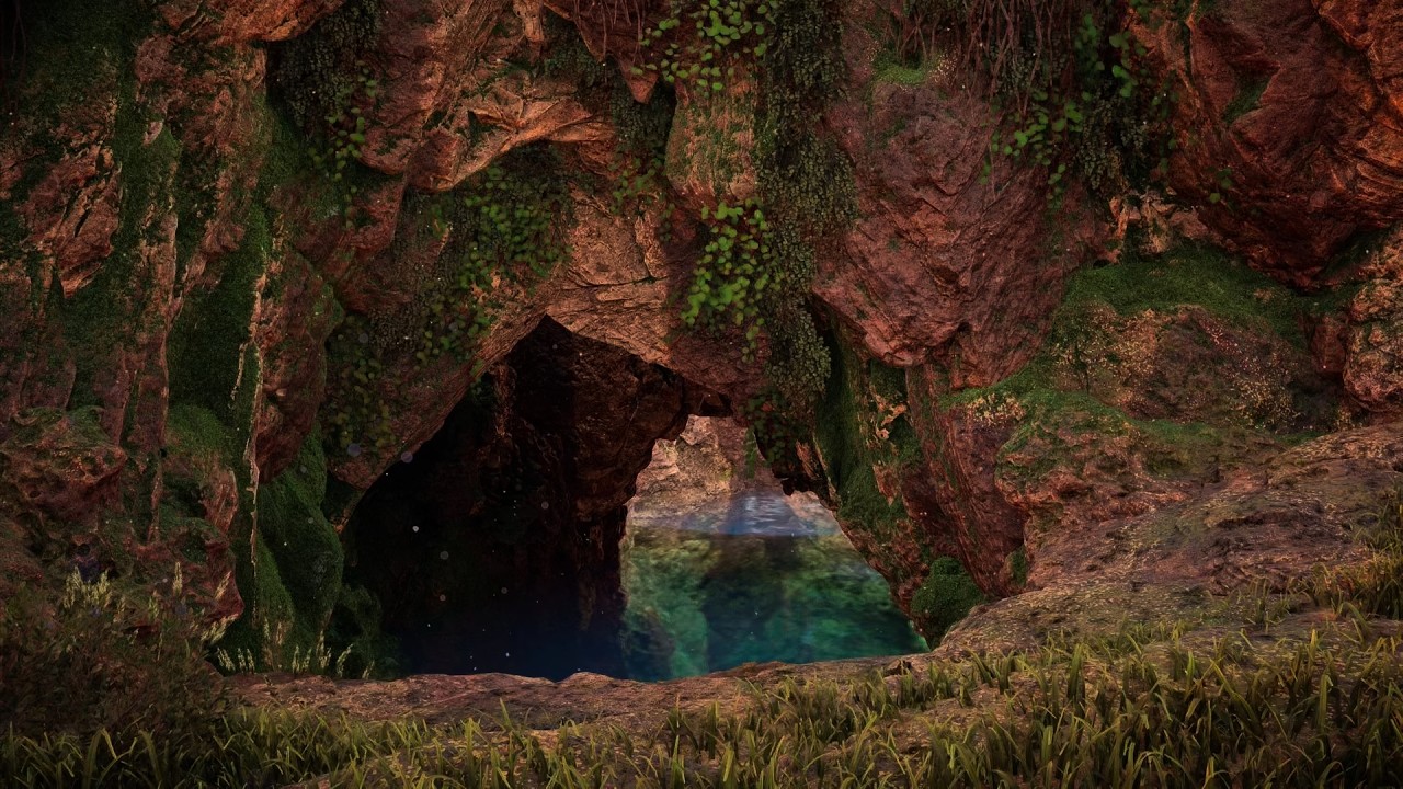 Fantasy ambiance | Entrance to a mystic underwater cave