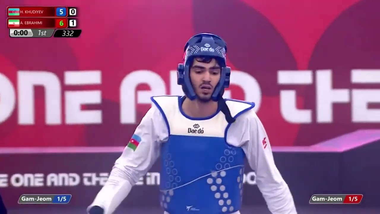 332 Semi Final Men 73kg AZE KHUDIYEV H IRI EBRAHIMI A