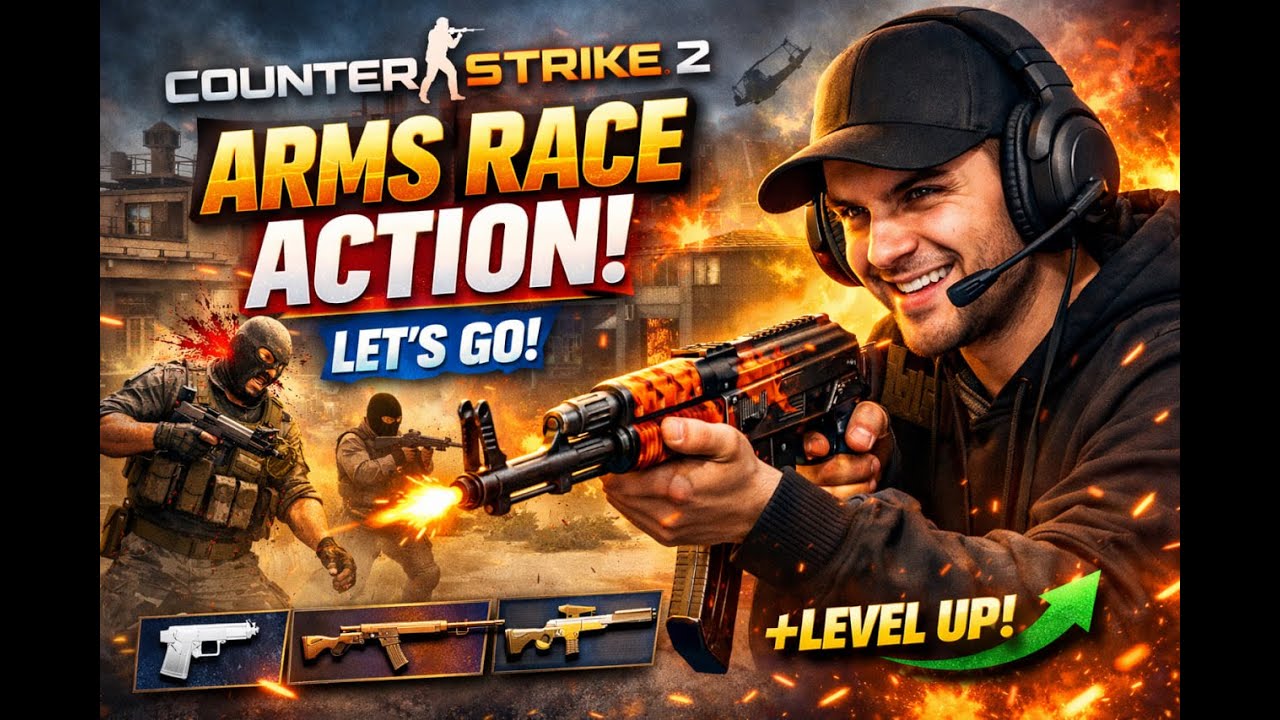 CS2 Arms Race Madness 🔥 Non-Stop Action & Fast Weapon Upgrades!