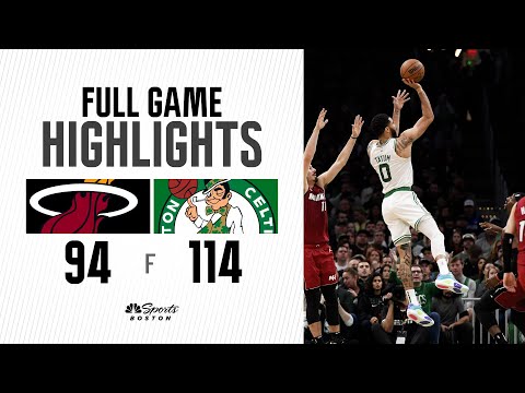 HIGHLIGHTS: Celtics blow out Heat 114-94, take Game 1