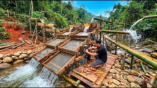 Timelapse:  Building an Automatic Water Mill Behind the New House with Primitive Tools