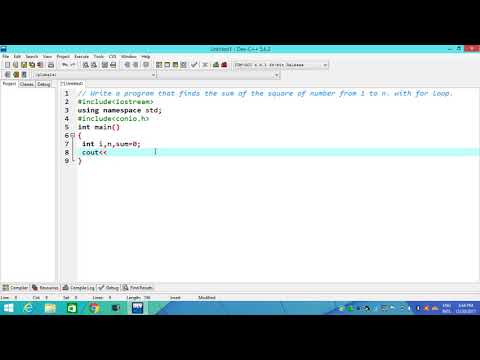 Write a program that finds the sum of the square of number from 1 to n  with for loop
