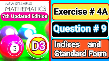 Exercise 4A question#9 d3 | book3 | Oxford Maths 7th EDITION||chapter4 |INDICES &  STANDARD FORM |D3