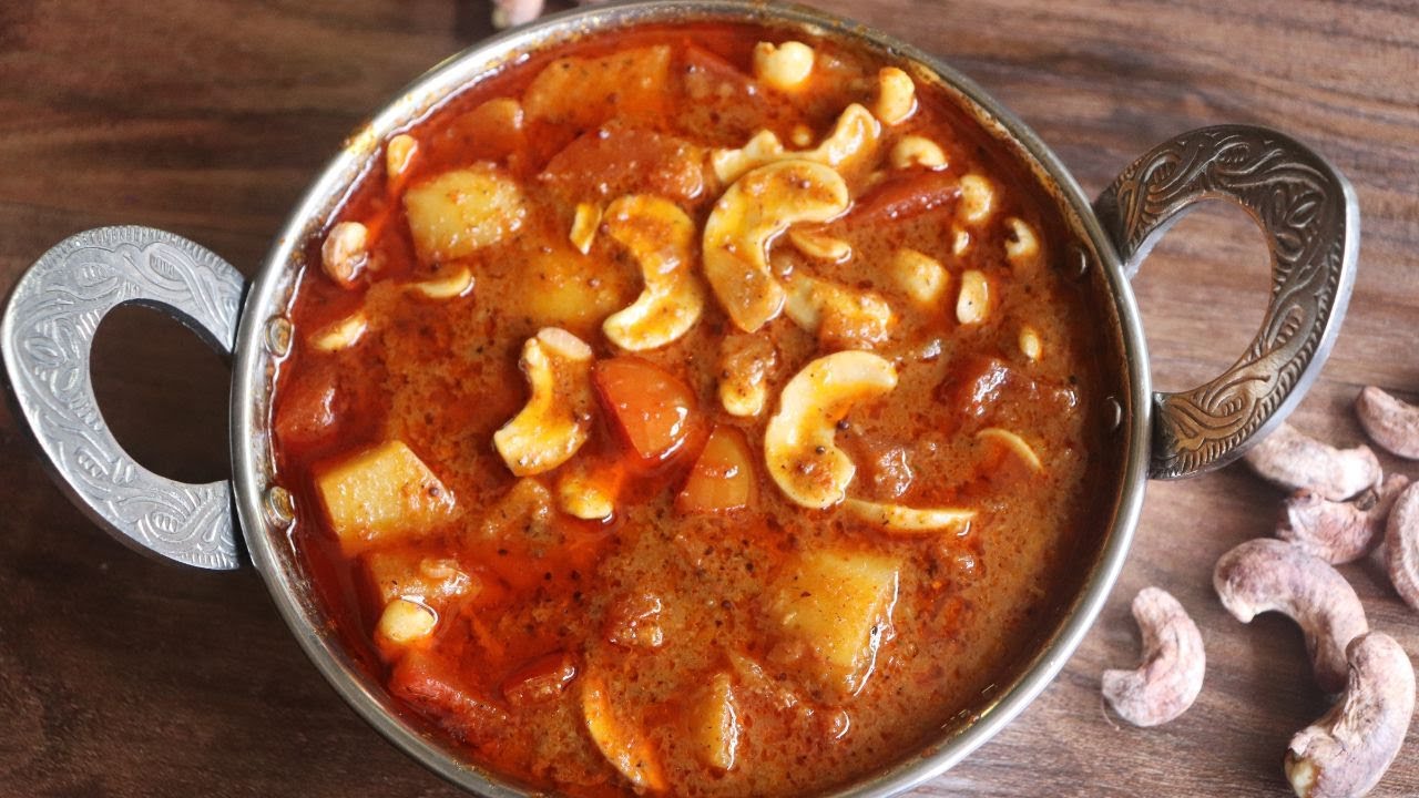 Kaju Batata Usal / Olya Kajuchi Usal / Kajuchi Bhaji / Simple Maharashtrian Recipe