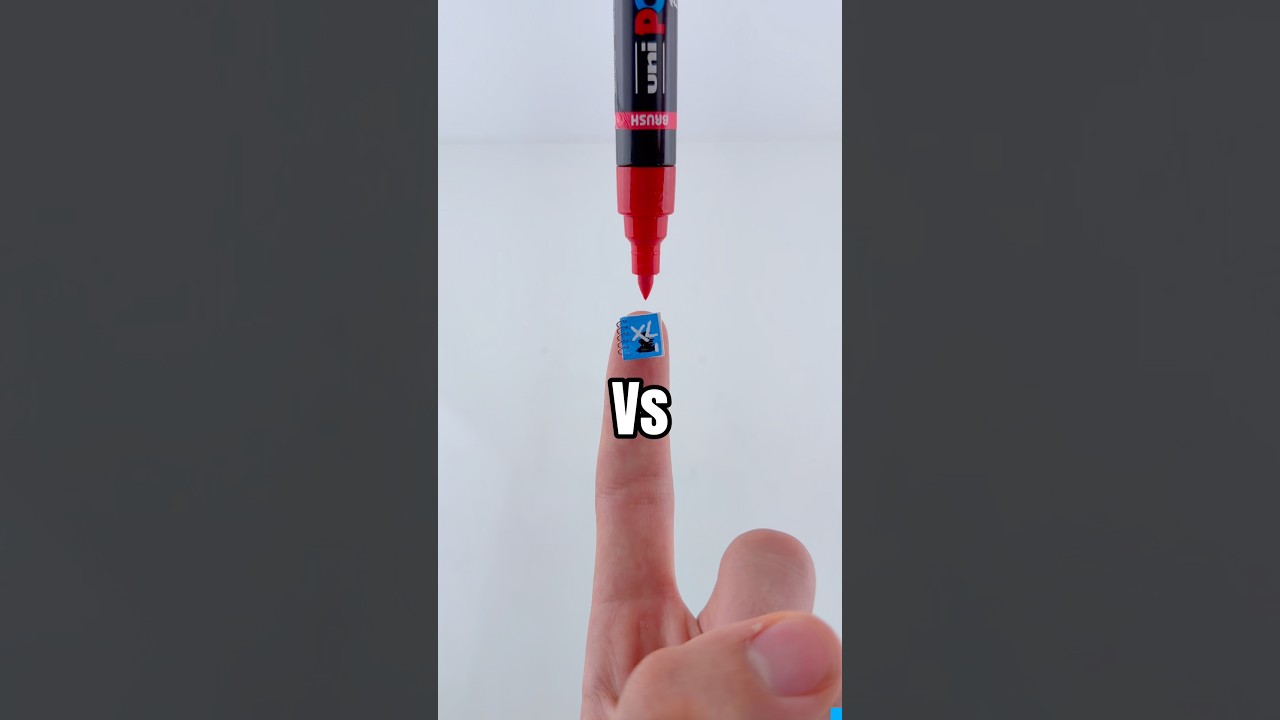 Every Art Supply Vs The Worlds Smallest Sketchbook!