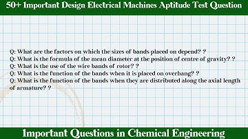 MCQ Questions Design Electrical Machines Aptitude Test with Answers