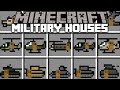 Minecraft INSTANT MILITARY HOUSE MOD / SPAWN ARMY STRUCTURES INSTANTLY !! Minecraft Mods