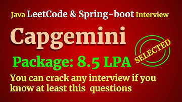Capgemini Interview | Java-Springboot Coding Interview Question Answers