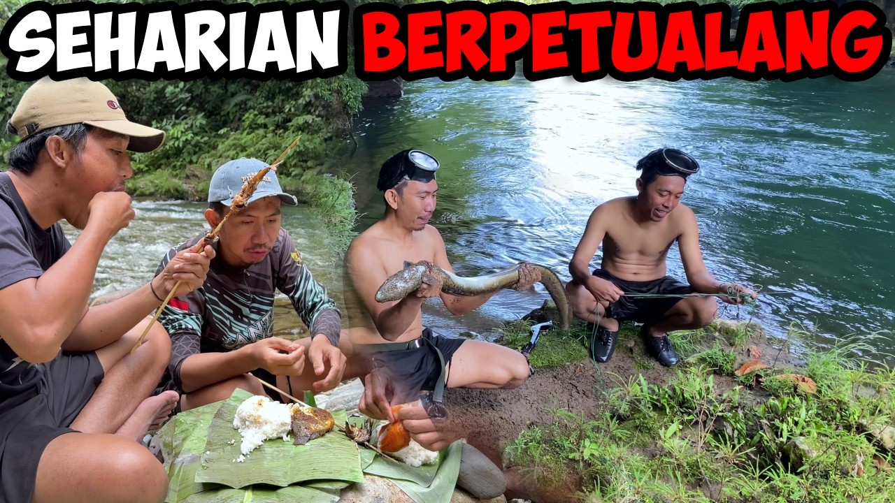 Menangkap Sidat di Sungai & Langsung Dimasak | Petualangan Mancing dan Masak di Alam Liar
