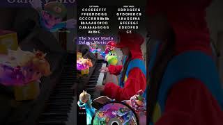 Super Mario Galaxy Movie Piano Cover 🎹✨Easy Beginner Version + My Own Simple Notes 📖 #supermario