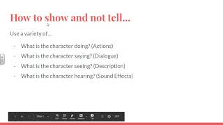 Showing vs. Telling