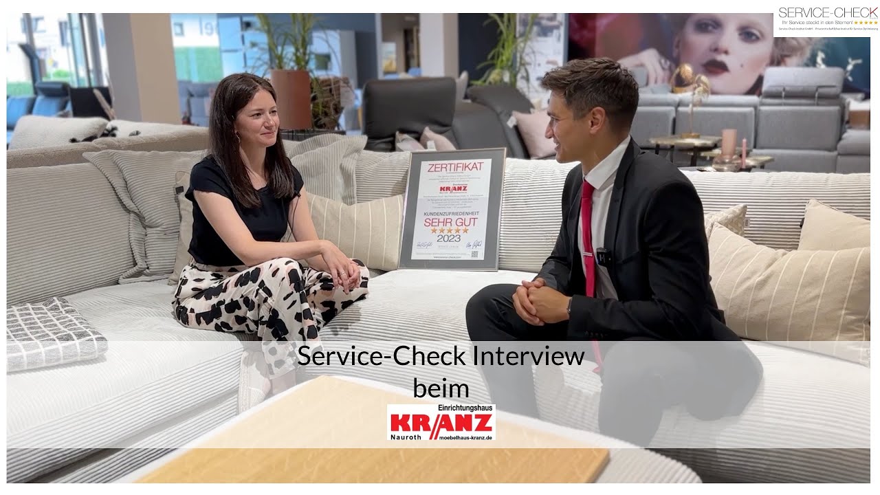 Interview in der Möbelbranche - Einrichtungshaus Kranz erhält erstes Service-Check Siegel