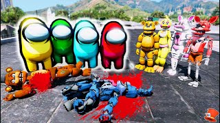 1000 IQ AMONG US vs All Animatronics! (GTA 5 Mods FNAF RedHatter)