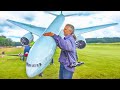 Ultra lightweight 4kg rc boeing 777 electric airliner model flight demonstration