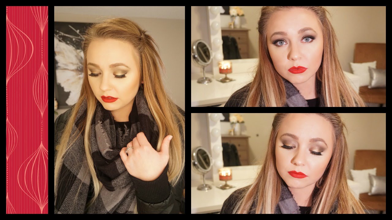 ♡Sophisticated Golden Holiday Smokey Eye Tutorial♡ with DRUGSTORE ALTERNATIVE