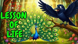 Stop Comparing Yourself! Peacock & Crow Heart-Touching Story #kidsstory #moralstory #storyforkids