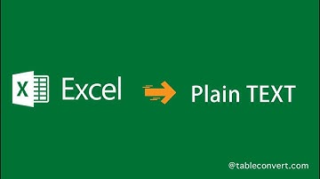 How to Convert Excel to Plain Text online?
