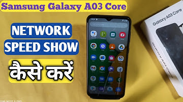 How To Show Network Speed in Samsung galaxy A03 Core | Samsung galaxy A03 Core Network Speed