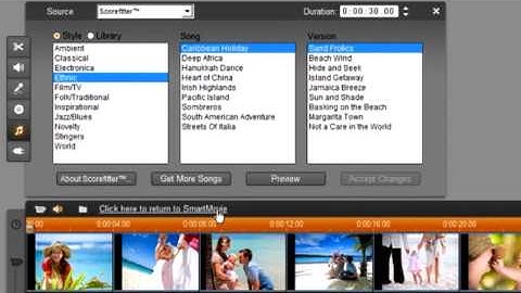 SmartMovie in Pinnacle Studio™ 14 & 15