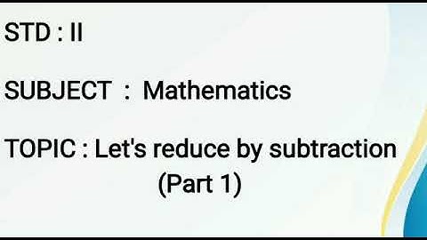 Std : II  Maths Let