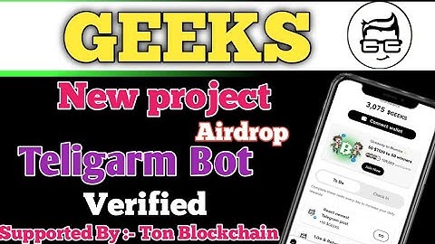 GEEKS Bot Telegram Airdrop | Telegram verified Project | New Teligarm bot | Geeks Bot