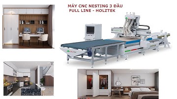 HOLZTEK. MÁY CNC NESTING 3 ĐẦU FULL LINE R1325-3BF giá tốt nhất TP.HCM