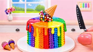 Mini Rainbow Ice Cream Cake Recipe Sweet Rainbow Cake Recipe