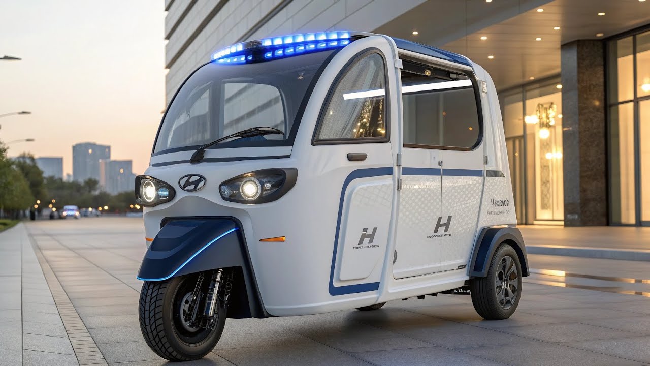 현대 E3W 🚘⚡ | 미래형 전기 오토 릭샤의 혁신적 디자인 & 인테리어 공개