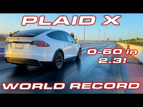 WORLD RECORD * Quickest & Most Powerful SUV in the World * Tesla Model X Plaid 1/4 Mile Testing