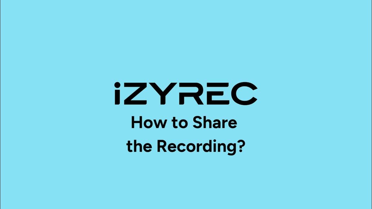 How to Share the Recording? iZYREC MINI Voice Recorder YouTube
