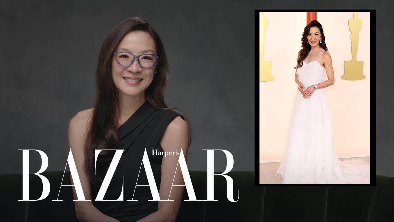 Michelle Yeoh Was Walking On Cloud Nine in Her Oscars Dress | Fashion Flashback | Harper's BAZAAR