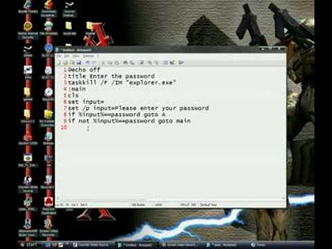 Password protect with a batch file