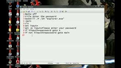 Password protect with a batch file