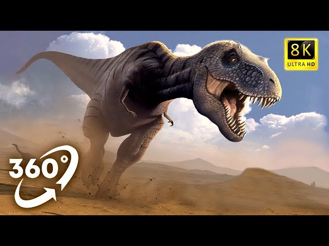 VR 360 Dinosaur Jurassic T-REX Chase ( 360 Dinosaur Park )