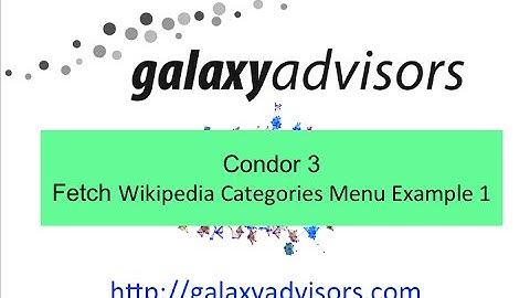 Condor 3 Wiki Categories Example 01