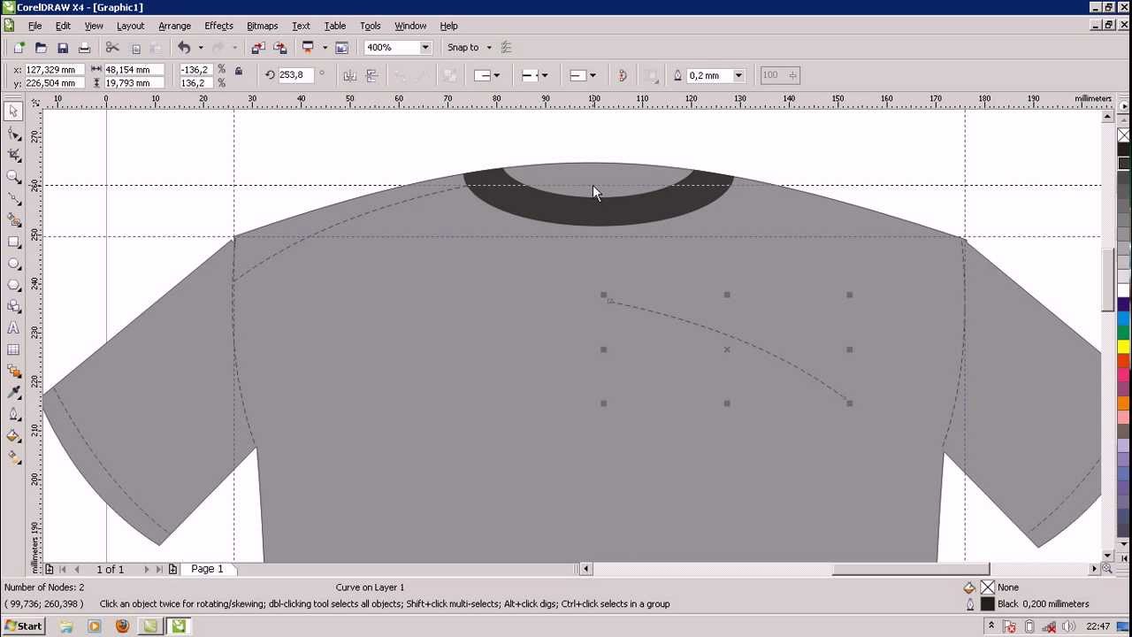 tutorial desain baju corel draw x4 part1 YouTube