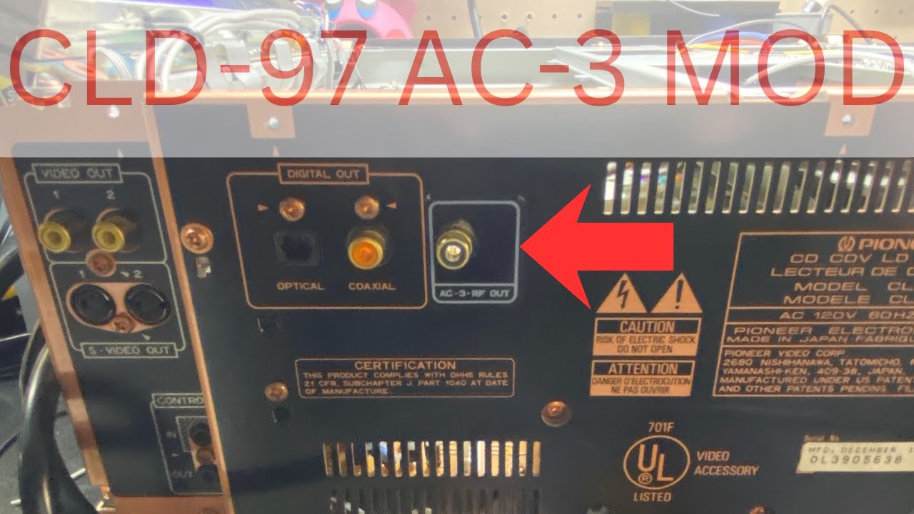 Pioneer CLD-97 Laserdisc Player AC- 3 Mod - YouTube
