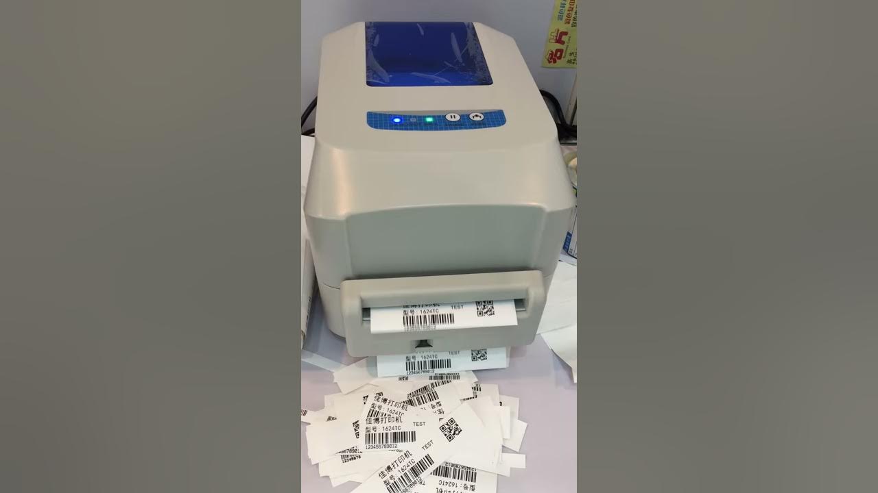Gprinter GP1624TC Label Printer Wash care label print and cut YouTube