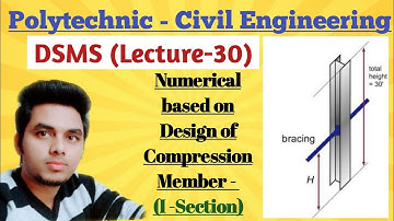 DSMS(Lecture-30)- Numerical based on Design of Compression member (I-section) @Ashwini Sharma