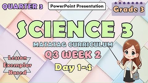 Science 3 Matatag Curriculum PowerPoint Presentation Quarter 3 Week 2 Day 1-4